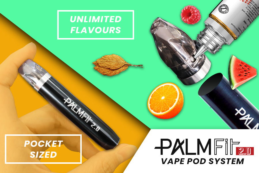 Palm Fit 2.0 - Pocket-Sized Vape Pod System with Unlimited Vape Flavours